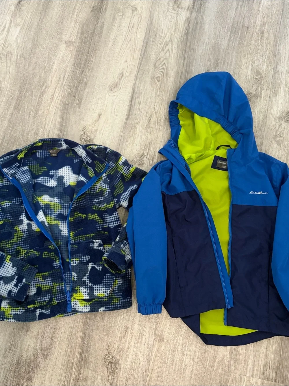 Eddie Bauer Youth 3-in-1 Jacket Blue Size Small 7/8 Windbreaker Fleece